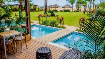 Quarto casal luxo | Terraço/pátio