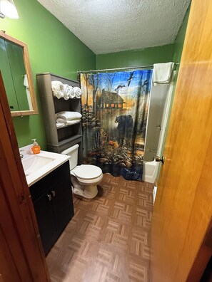 Towels, soap, toilet paper