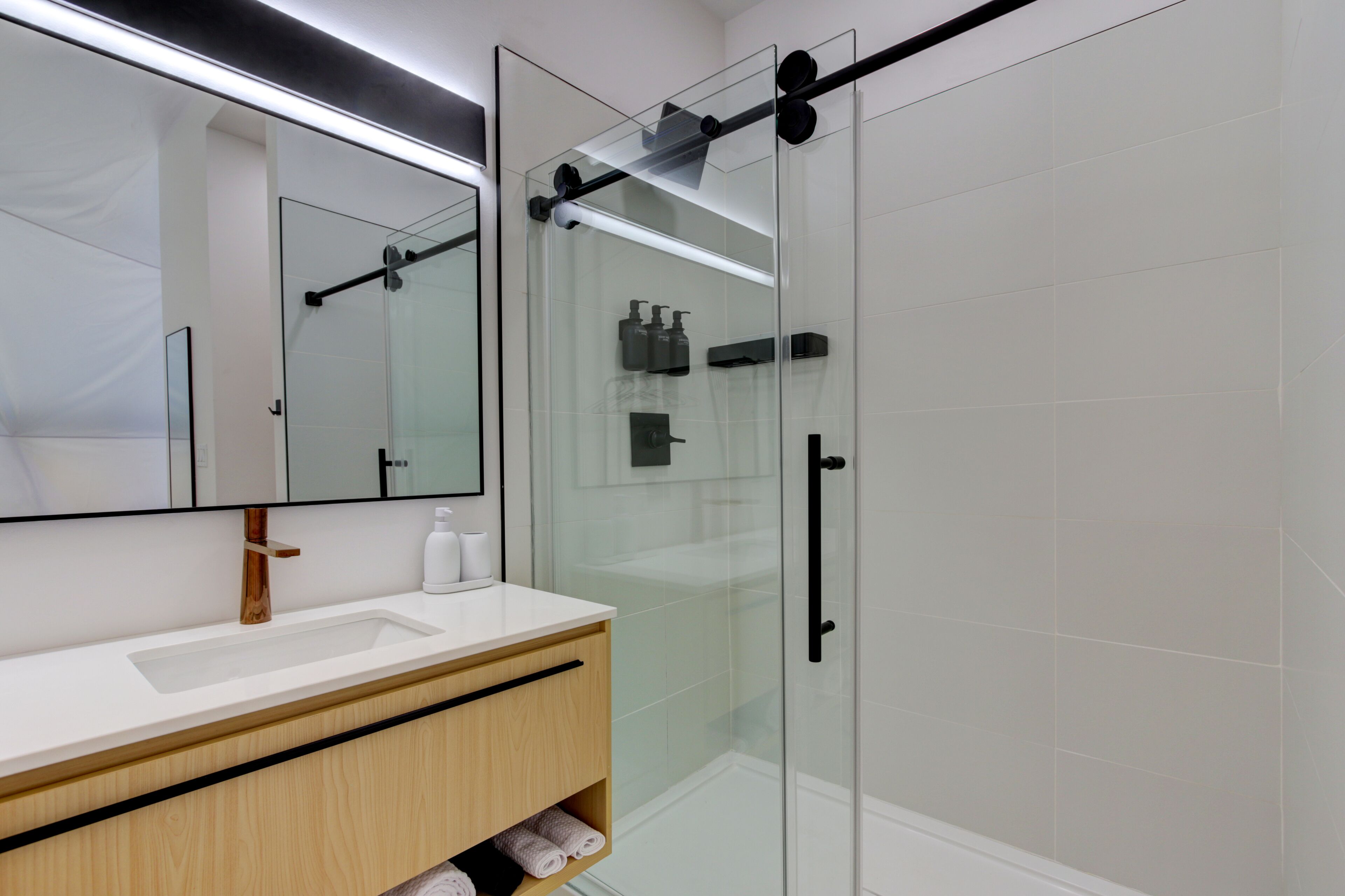 Towels, soap, toilet paper