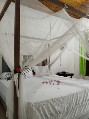 Habitación básica con 1 cama matrimonial o 2 individuales, vista al jardín | Wifi gratis