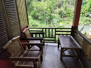 Basic Double or Twin Room, Garden View | Terrace/patio - Batu Katak Gibbon guesthouse  (Bohorok)