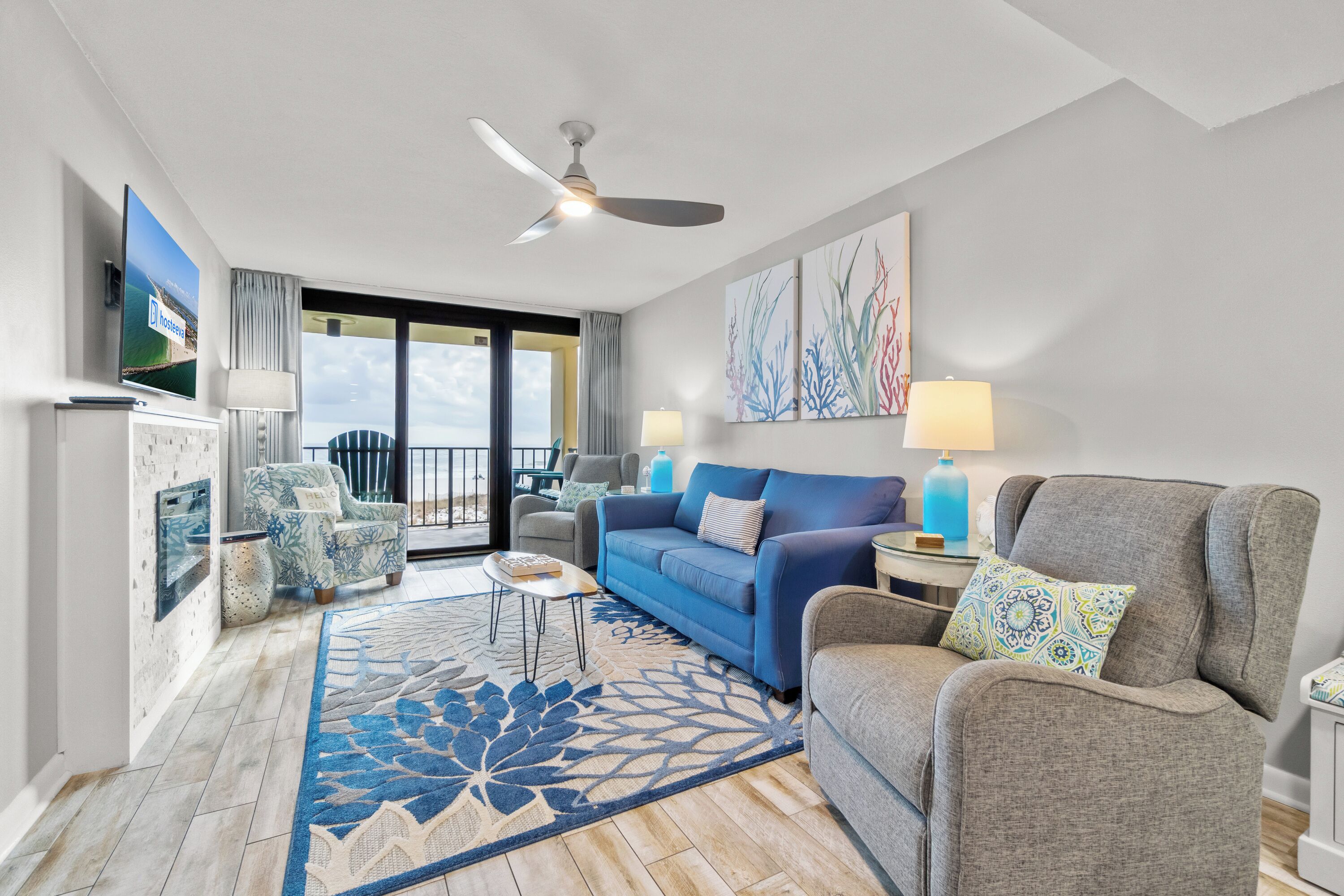 Leilighet – classic, 2 soverom, balkong, strandutsikt | Oppholdsrom