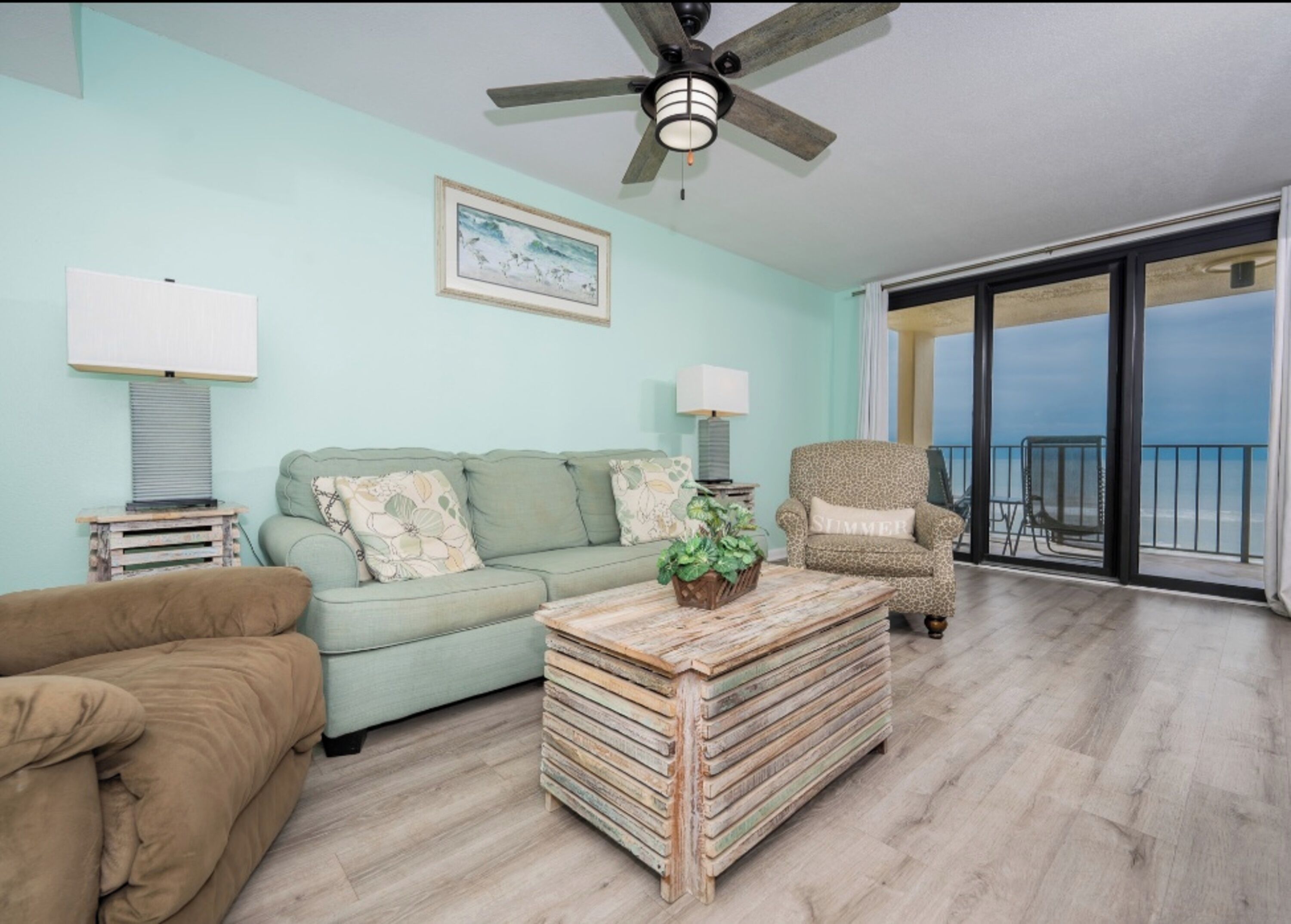 Family Condo, Balcony, Beach View | Living room