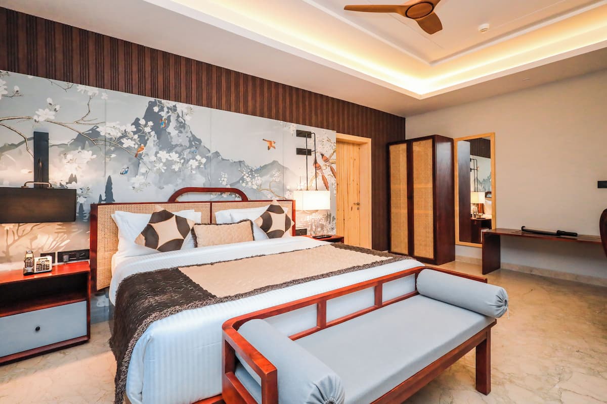 Grand-Suite, 2 Bäder, Blick auf die Anlage | 1 Schlafzimmer, hochwertige Bettwaren, Minibar, Zimmersafe