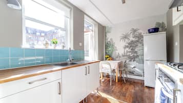 Fridge, microwave, coffee/tea maker