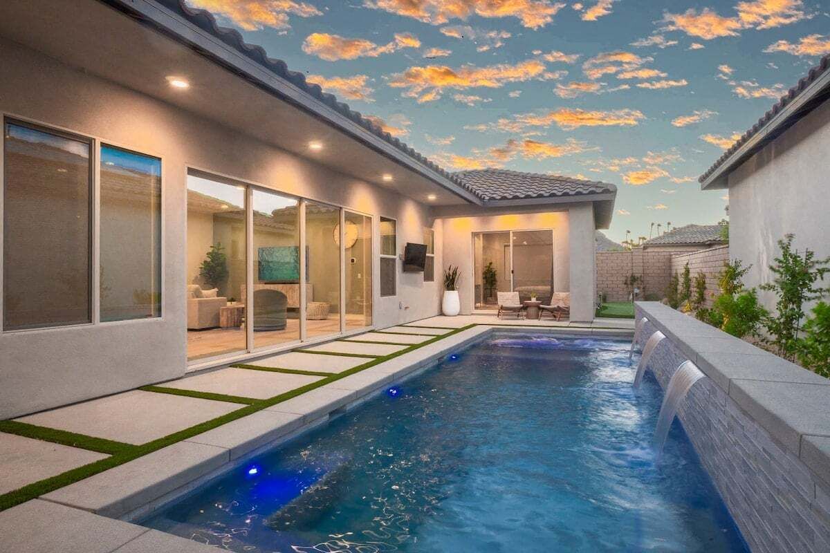 A heated pool