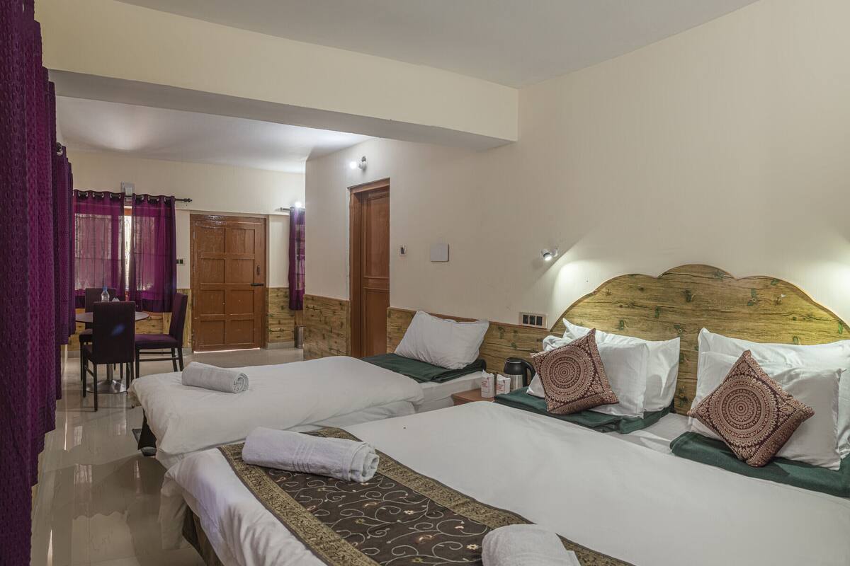 Family Triple Room, Garden View | WiFi (free), bed sheets