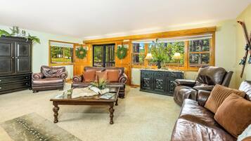 TV connectée, cheminée, jeux vidéo