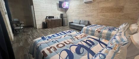 1 bedroom, travel crib, WiFi, bed sheets