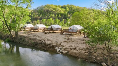 Furnished Glamping Tent/King Bed/Access to the Red River - Noble Bear - #4