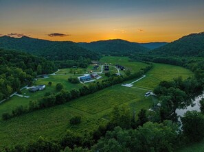 Aerial view - Furnished Glamping Tent/King Bed/Access to the Red River - Hallowed Horse - #2 (Stanton)