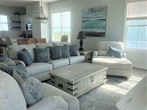 Living area - Stunning Sunset Views! Bayside property with non-stop sun and water views. (Galveston)