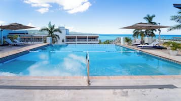 Outdoor pool, open 6:00 AM to 7:00 PM, pool umbrellas, sun loungers