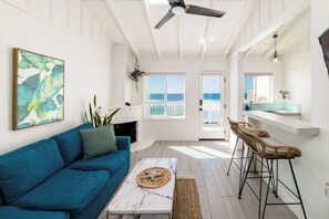 Condo, 1 Queen Bed with Sofa bed, Balcony, Ocean View (Unit 1) | Living area