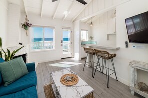 Condo, 1 Queen Bed with Sofa bed, Balcony, Ocean View (Unit 1) | Living area