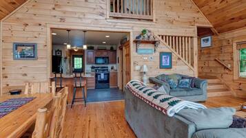 TV, fireplace, video games