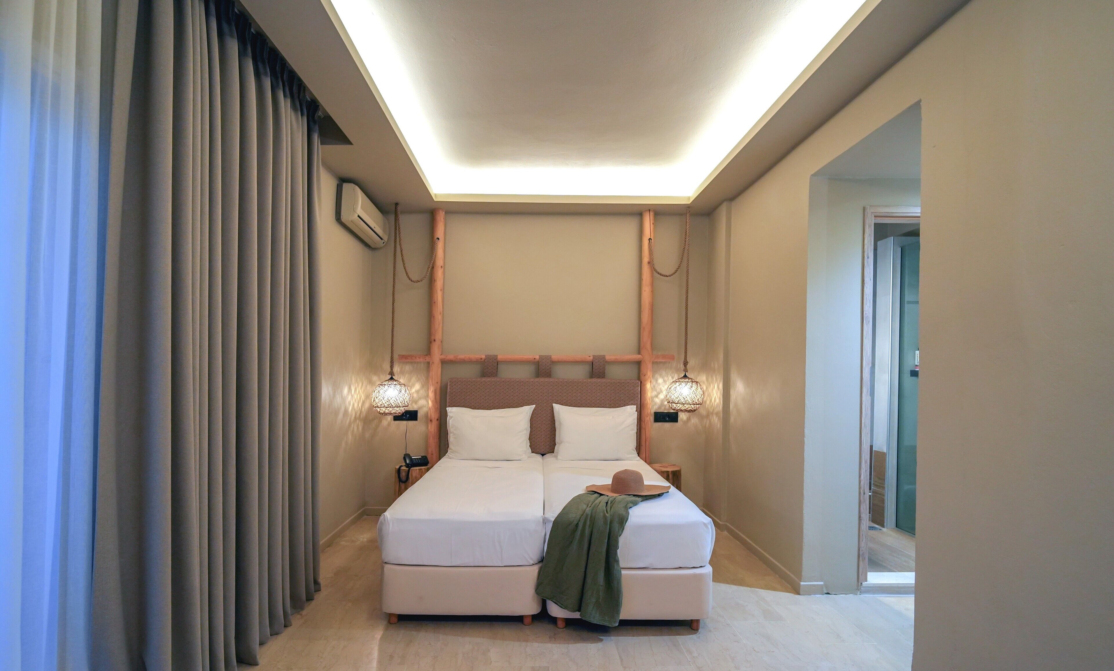 Superior Double | 1 غرفة نوم وخزنة داخل الغرفة وستائر تعتيم وتجهيزات عازلة للصوت