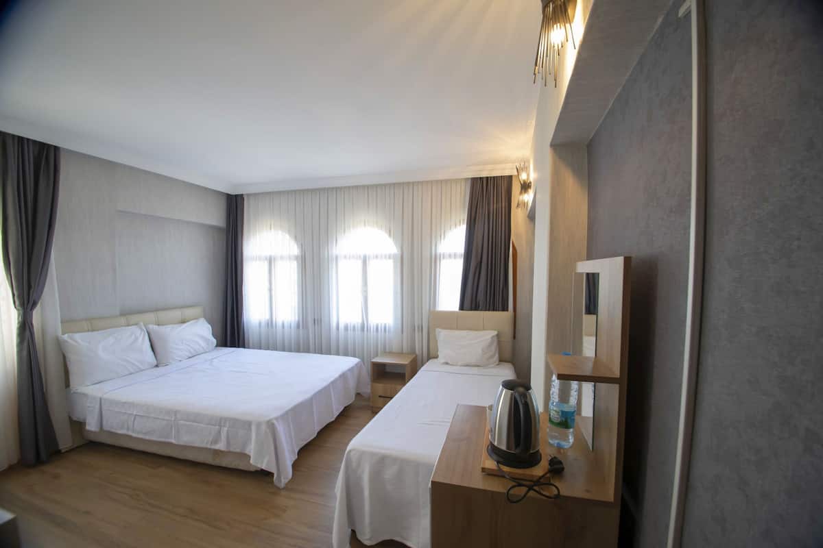 Roupas de cama premium, frigobar (abastecido com itens grátis)