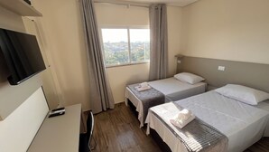 Laptop workspace, WiFi (free), bed sheets