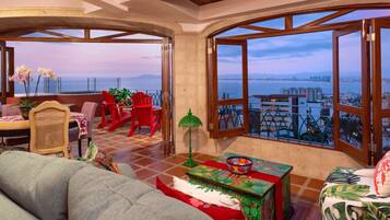 Vista a la playa o el mar