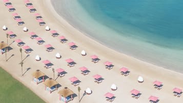 Private beach, white sand