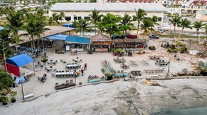 Private beach, sun loungers, beach umbrellas, kayaking