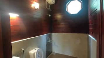Serviettes fournies, savon, shampoing, papier toilette