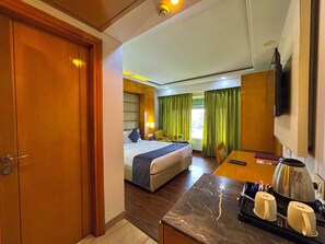 Studio | Minibar, in-room safe, individually decorated, individually furnished - Comfort Hotel GMS Grand  (Dehradun)