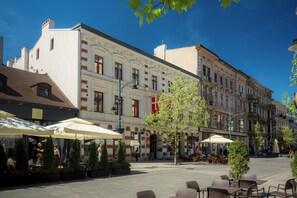 Byutsikt fra overnattingsstedet