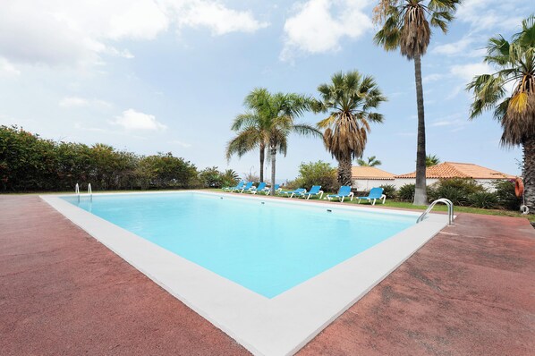 A heated pool