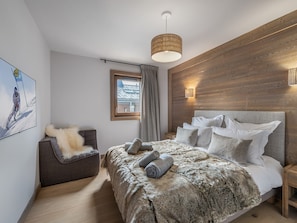 4 bedrooms, free WiFi, bed sheets, wheelchair access - Beautiful apartment in Megève with pool (Megève)