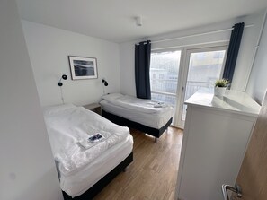 2 makuuhuonetta, vauvan matkasänky, Wi-Fi, vuodevaatteet