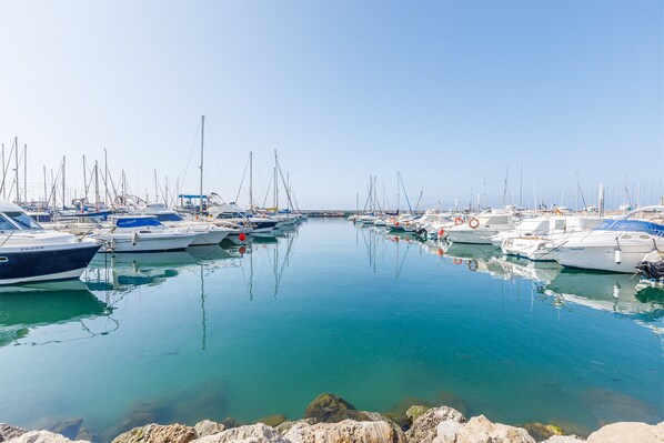 Enjoy serene waterfront views and easy access to a variety of boats.