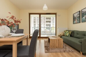 Apartment, 1 Bedroom, Balcony | Living room - Apartment Bialej Floty by Renters (Warsaw)