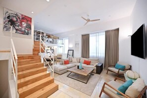 TV, stereo, offices