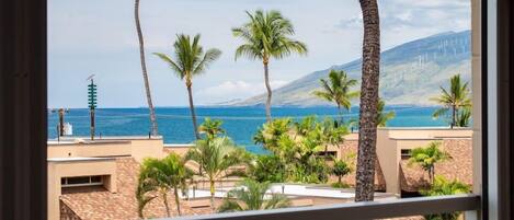 Appartement, 1 slaapkamer | Uitzicht op strand/zee