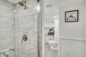 Hair dryer, towels