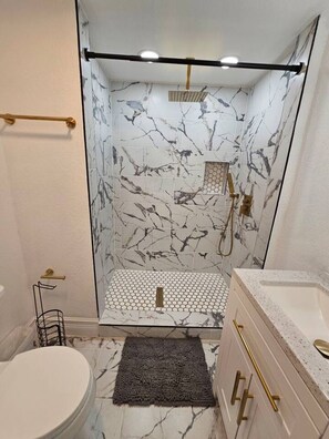 Shower, hair dryer