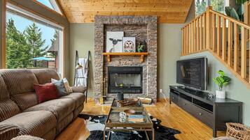 Télévision, cheminée