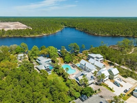 Seasonal outdoor pool, sun loungers
