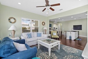 House | Living area | 55-inch Smart TV with digital channels, Netflix, Hulu