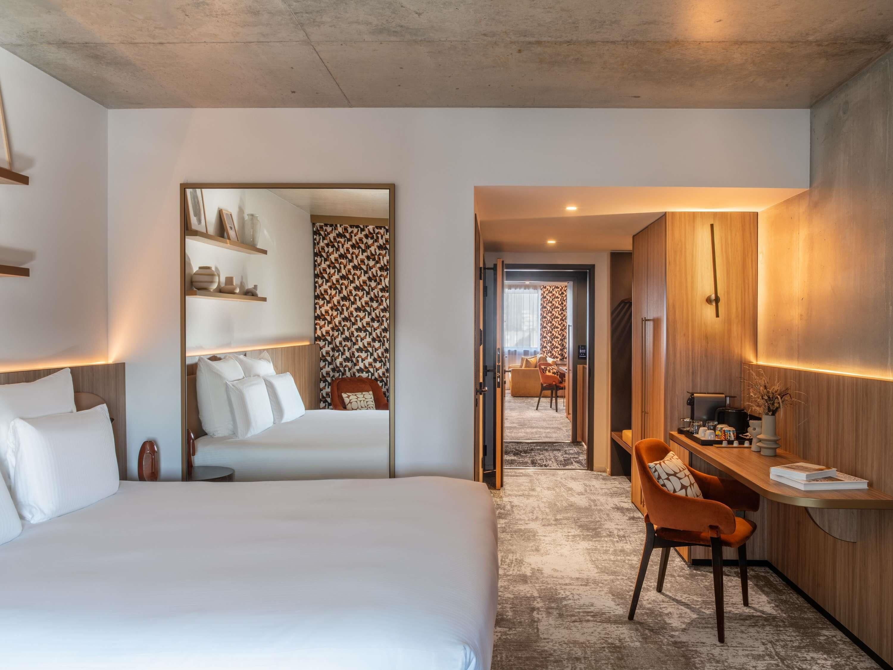Premium bedding, pillowtop beds, in-room safe, desk