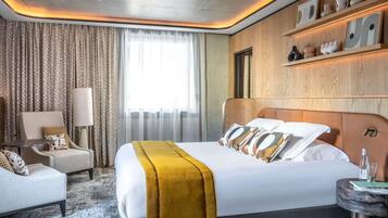 Premium bedding, pillow-top beds, in-room safe, desk