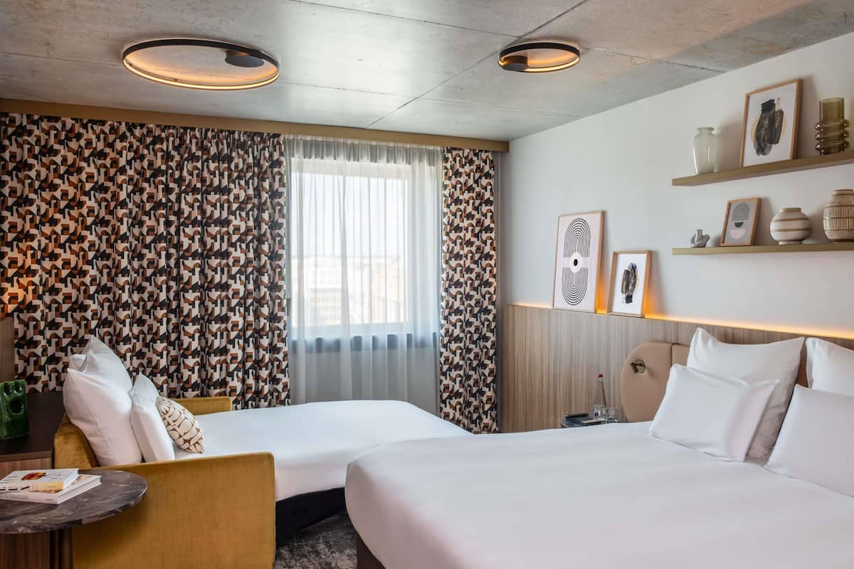 Premium bedding, pillowtop beds, in-room safe, desk