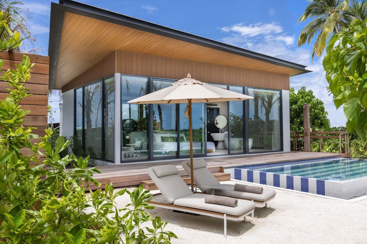 Lagoon Beach Pool Villa | Premium bedding, memory foam beds, minibar, in-room safe