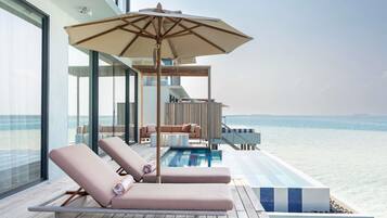 Two-Bedroom Ocean Water Pool Atelier | Premium bedding, memory foam beds, minibar, in-room safe