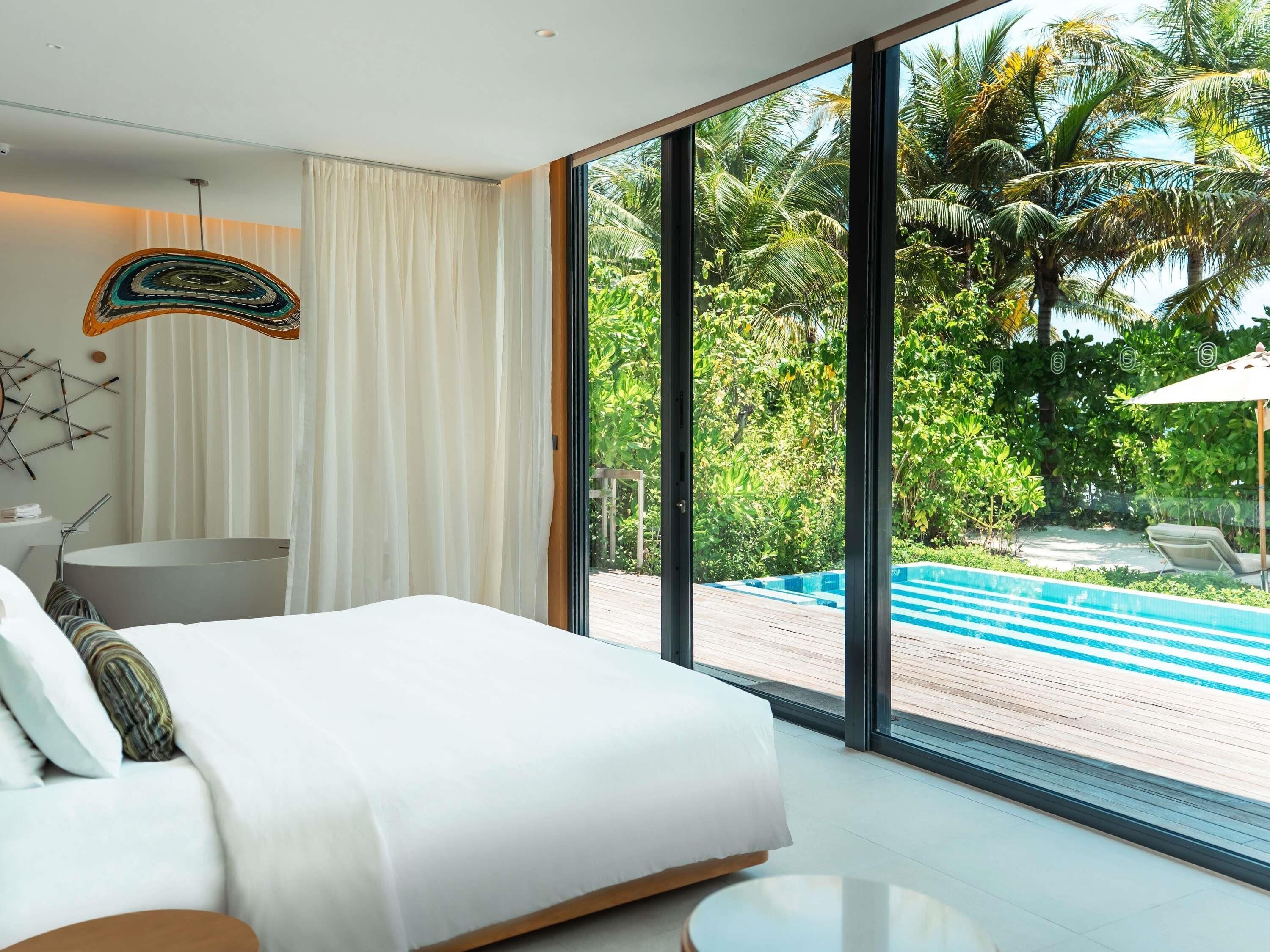 Beach Pool Villa | Premium bedding, memory foam beds, minibar, in-room safe