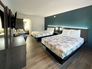 Standard-huone, 2 parisänkyä, tupakointi kielletty, jääkaappi ja mikroaaltouuni | Vuodevaatteet