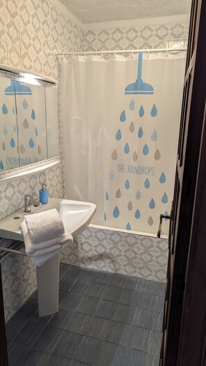 Ducha, secador de pelo, toallas