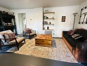 Smart TV, video games, foosball, books